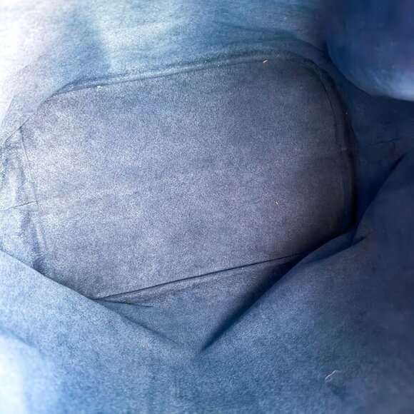 Louis Vouitton 1995 Noé Blue Green Bicolour Epi Leather Drawstring Bucket Bag. - Picture 4 of 13